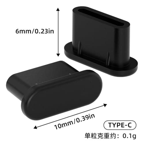 liyun 31 Pcs USB Type C Anti Dust Cap Set, 30 Pcs Port Plugs Protector with Cleaning Brush, Silicone USB C Dust Cover for All Type-C Smartphones Tablets — view 4