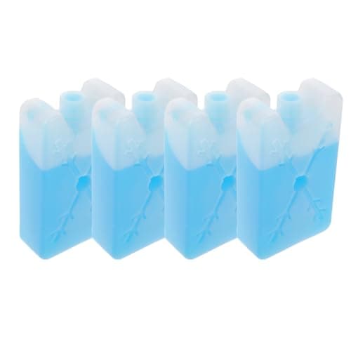 WOONEKY 4pcs Ice Box for Cooler Rubber Blue for Food Camping