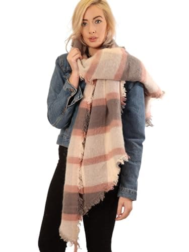 Style Slice Women's Tartan Plaid Blanket Scarf Oversized Shawl Wrap — view 4