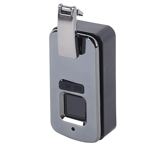Xiuganpo Biometric Fingerprint Lock Mini Electric Lock Durable for Bags Suitcases Safes 3.7V (Gray)