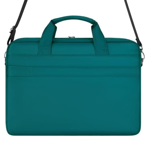 DOMISO 17 inch Laptop Bag Computer Messenger Shoulder Bag,Slim Waterproof Briefbag for Men Women to Work Travel School,Compatible with 17-17.3 inch Lenovo HP Dell Laptop,Turquoise — view 6