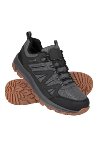 Mountain Warehouse Route Mens Outdoor Waterproof Walking Shoe - Breathable, Mesh Lining, EVA Cusion, Sneakers - Spring, Summer, Hiking, Outdoors & Trekking Grey Adult Shoe Size 9 — view 2