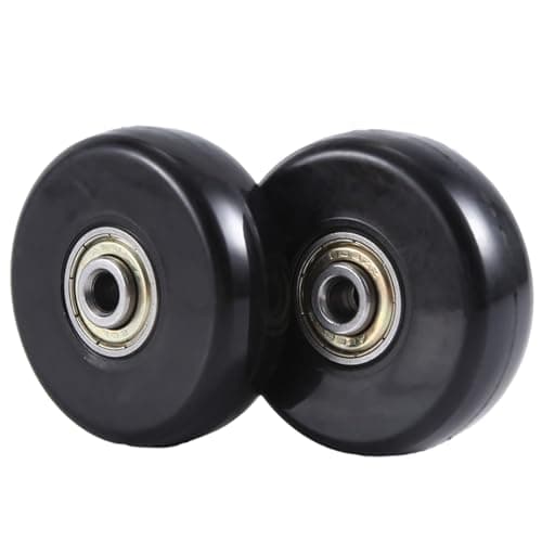 Wouueso Set of 2 Luggage Suitcase Replacement Wheels Black Eco-Friendly PU+Carbon Steel Bearings Repair Kits — view 4