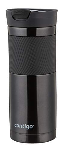 Contigo Travel Mug Byron, Stainless Steel Thermal-Mug, Coffee to go cup, 100% leakproof, Keeps hot for 7 hours, dishwasher safe lid, Black — view 2