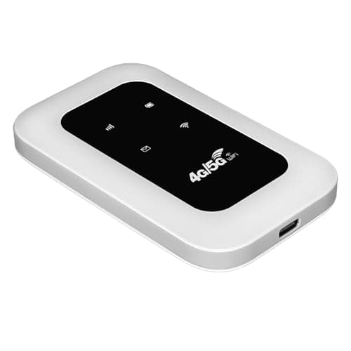 Portable WiFi Travel Router, All-Network Portable WiFi, 5G Pocket Wi-Fi Router Wireless Mobile Hotspot, Power on and Use, High-Speed Connect, for Travel, Car, Computer, Phone (White)