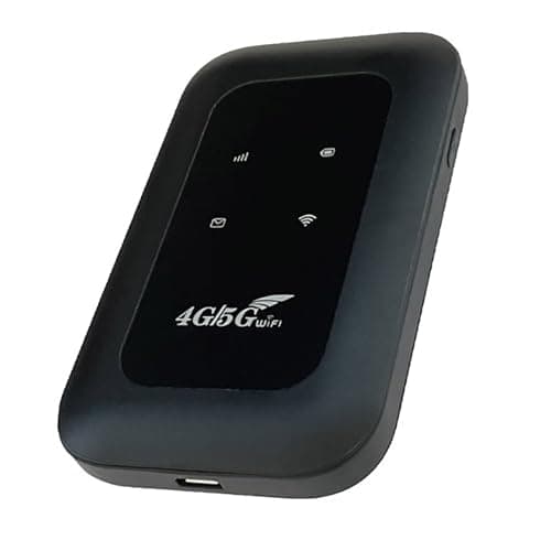 All-Network Portable WiFi, 5G Wi-Fi pocket Router,Power on and Use,High-Speed 5G Connectivity, Dual-Band Wi-Fi, Wireless Seamless Streaming & Gaming,for Travel, Public Computer, Business (Black)
