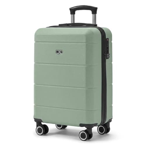 LUGG 20-Inch Jetset Lightweight Cabin Suitcase, ABS Hard Shell, Water-Resistant Carry-On Luggage, TSA-Approved Lock, 4 Spinner Wheels, 3-Step Telescopic Handle, EasyJet Overhead, 55 x 35 x 23 cm