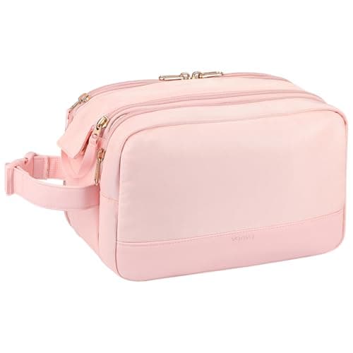 Voova Hanging Travel Toiletry Bag for Men and Women, Pink