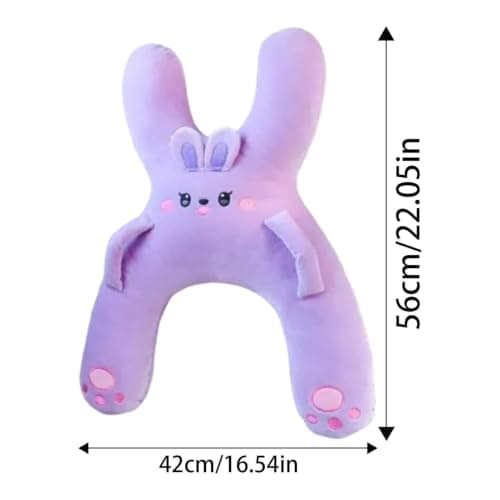 Frhwye Car Travel Pillow for Kids Ergonomic Breathable Rest Pad H Shaped — view 5