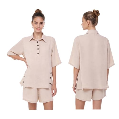 Riismen Women Lunch Break Morning Routine City Tour Casual Wear Khaki M — view 6