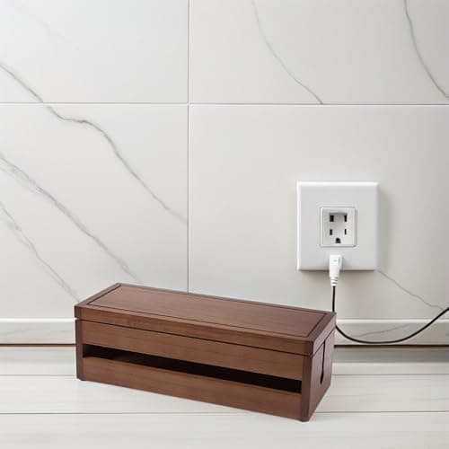 Toddmomy Wooden Socket Storage Box Coffee Multi Functional Charger — view 4