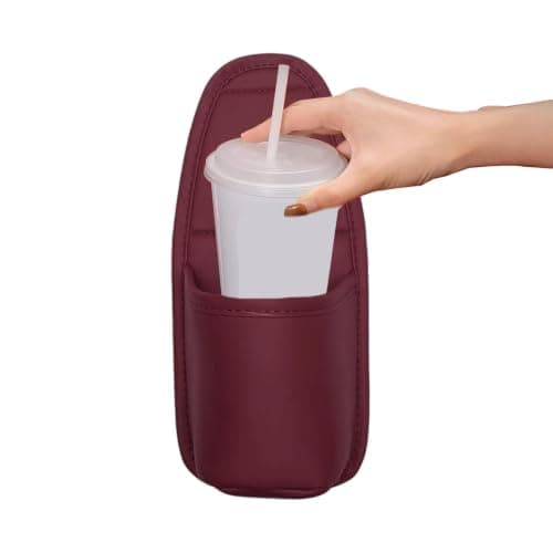 Car Door Storage Pocket, Leather Cup Holder for Car — view 3