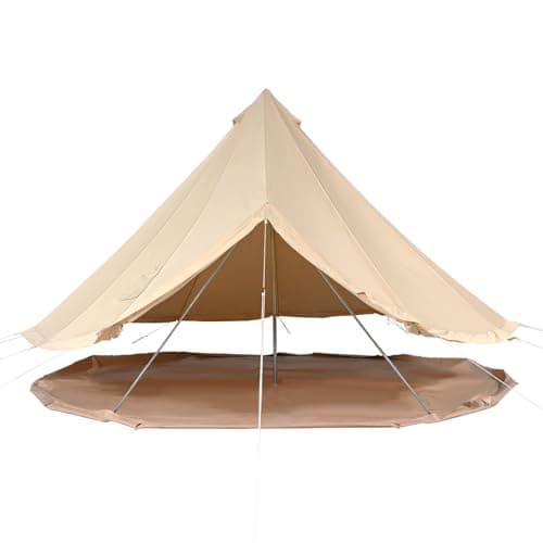 VEVOR Canvas Bell Tent, 4 Seasons 3 m/9.8ft Yurt, Canvas for Camping with Stove Jack,Family Camping Outdoor Hunting Party — view 4