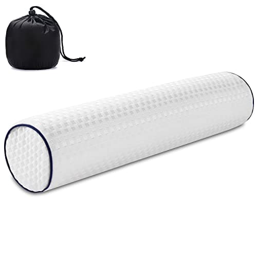 Findigit Cervical Neck Roll Memory Foam Pillow Cylinder Round Bolster Pillow for Sleeping, Round Neck Support Pillow for Head, Back, Legs, and Yoga 17.7"*4"
