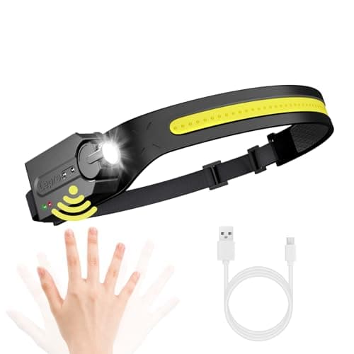 Lepro Led Head Torch Rechargeable, Super Bright Headlamp 230°Wide Beam