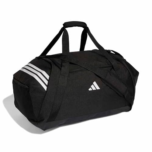 adidas Unisex Tiro Duffle Bag Large Duffel Bag, Black/White, One Size — view 3