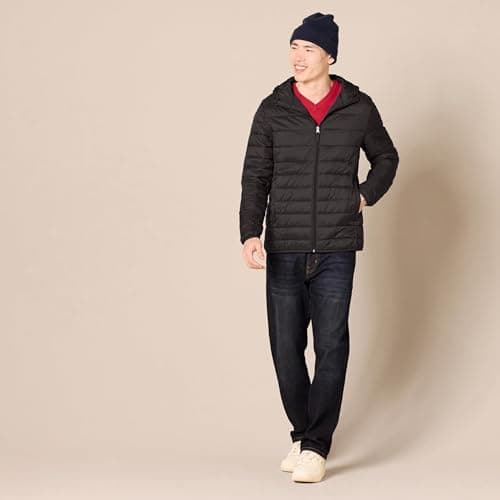 Amazon Essentials Men's Lightweight Water-Resistant Packable Hooded Puffer Jacket, Black, S — view 5