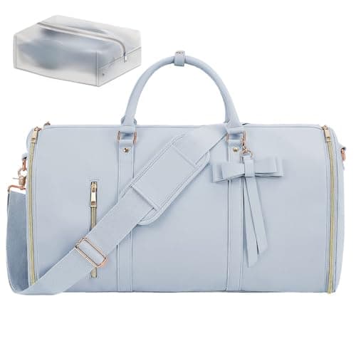 Garment Bags for Travel for Women, Blue, L, Carry-on Garment Bag with Strap