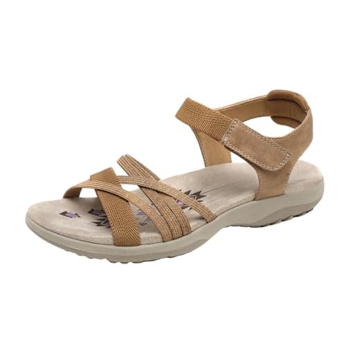 NovaNest Women’s Soft Cushion Sandals – Lightweight Comfort Walking Shoes with Adjustable Strap, Flexible Sole, Summer Casual Open Toe Sandals for Travel & Everyday Wear