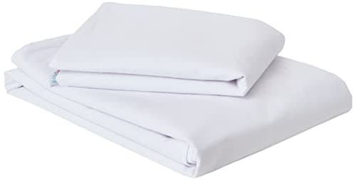 Babymam Baby Newborn Bedding Set Pillowcase + Duvet Quilt Cover 2 Piece to Fit Cot Crib Cradle Pram 120x90cm (White)