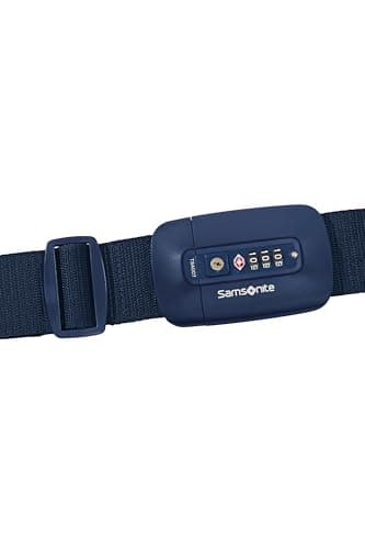 Samsonite TA Revolution – Luggage strap with TSA lock, adjustable 50mm, sturdy click buckle, secure luggage strap for travel, blue (Midnight Blue) — view 2