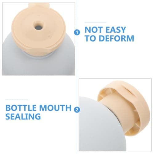 2pcs Travel Toiletry Shampoo Conditioner Bottles 300ml Flip Cap PE — view 3
