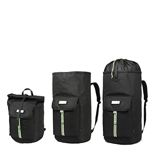SUOVOCK laundry bag backpack, extra-large heavy duty laundry bags, laundry backpack for college students, with drawstring closure, camping, travel (charcoal grey laundry bag with straps) — view 3