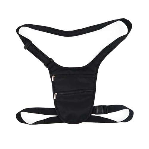 Mervokl Hidden Chest Pocket Waist Bag Anti Theft Crossbody Bag with Removable Belt and Skin-Friendly Back Provides Space for Passports, Credit Cards, Cash