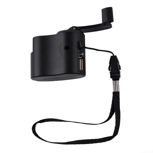 Phone Charger, Portable Hand Crank Charger, Portable Mobile Phone Charger, USB Port Charger Power Bank, For Outdoor Hiking Camping Manual Power Supply(Black) — view 5