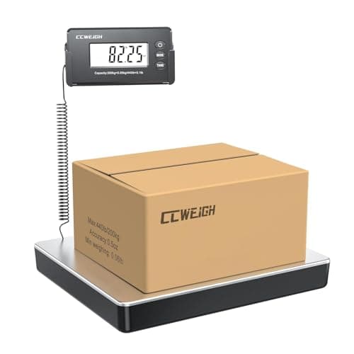 Shipping Scale 440lbs x 1oz Wireless Ultrathin ABS Large Platform Luggage Scale Superlight Postal Scales for Shipping Packages,Post Offices,Luggage,Battery and Adapter