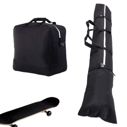 Waterproof Ski Bag and Ski Boot Bag Combo Set, Oxford Cloth