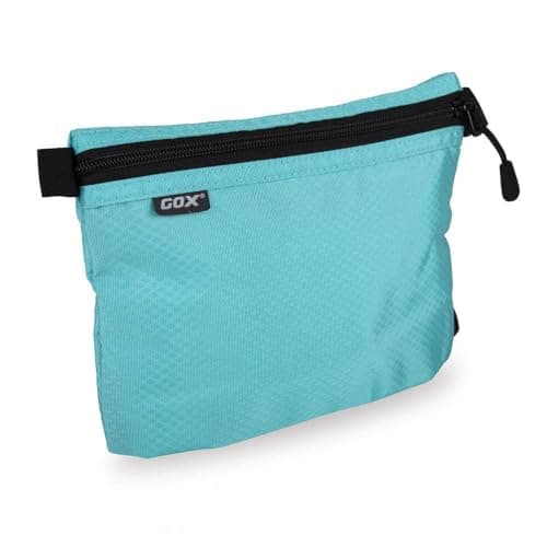 gox Small Toiletry Bag for Men Bulk Cosmetic Bag Dopp Kit Carry On Zipper Pouch Organization Nylon Small Packing Sack Waterproof, Blue, S, Toiletry Bag for Travel