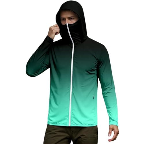Men's UV Shirt Clothing Rash Guard UV Shirt Long Sleeve Travel Hoodie Unisex Sun Protection Shirt UPF 50 Sun Protection T-Shirts Surf Face Mask Protection Shirts Men Sun Protection Shirt Hoodie, P