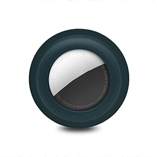 Air Tag Stick On Case for Apple Airtag Silicone Protective Holder Precisely for Apple AirTag Portable and Anti-scratch Apple Tracker Finder Tag Airtag Wallet Self Adhesive Mount. (Navy)