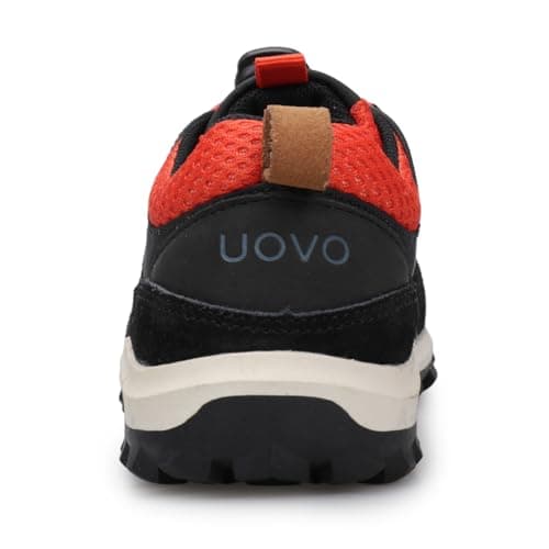 UOVO Non-Slip Quick Lace Boys Outdoor Trainers for School & Play, Breathable Upper, Reinforced Toe, Kids Walking Shoes, Ages 7–14, Black 3.5UK 36EU — view 5
