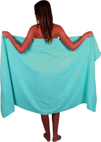 Wholesale Trade Dealz Extra Large Bath Sheet 100 x 200 cm Super Jumbo Big Bath Sheets Towels Beach Body Wrap XL Bath Towels 600-GSM (Teal/Turquoise)