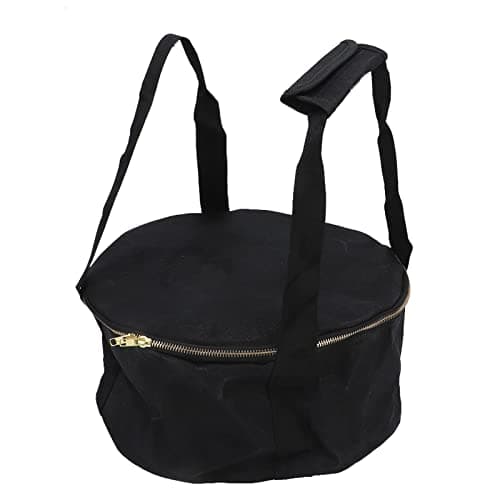 CLZothique Side-Opening Canvas Pot Bag, Camping Cookware 30.5 cm (Black) — view 4
