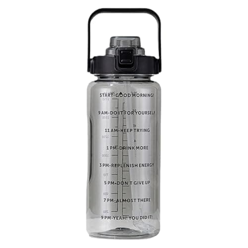 NASSMOSSE 2L Water Bottle, Large Capacity Sport Water Bottle with Scale & Handle, Leakproof PC Drinking Cups for Fitness, Camping, Hiking, Running and Travel — view 3