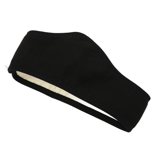 Blindfold Eye Mask Adjustable Protective Earphones with Noise Protection, Comfortable Breathable Cotton Cloth Winter Warm Protective Earphones for Men Women Adults (Black) — view 2