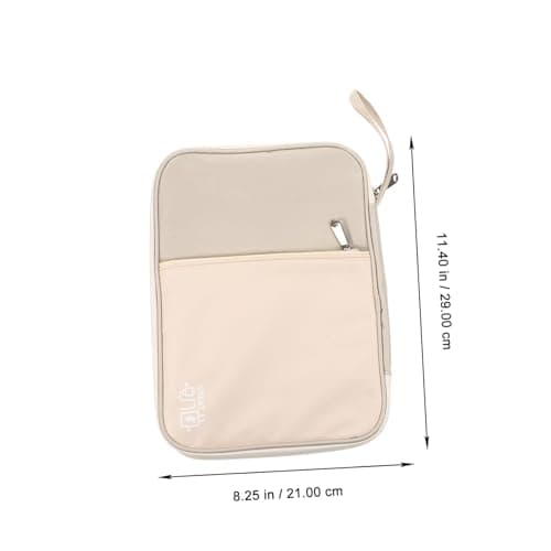 HOMSFOU Travel Cable Organizer Bag for Men Women Teens Electronics Storage Case with Multiple Compartments for Chargers Cords USB Cables Power Adapters Hard Drives Memory Cards Beige — view 2