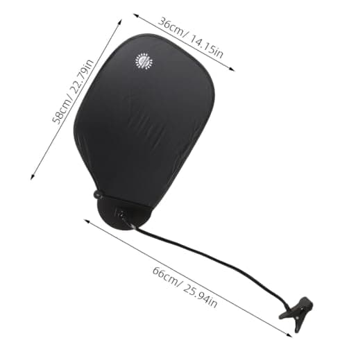HEATSHAKING Laptop Sun Shade Adjustable Clip Screen Shade for Office Outdoor Work Portable Anti-glare Cover for Laptops and Tablets Collapsible Black Design — view 2