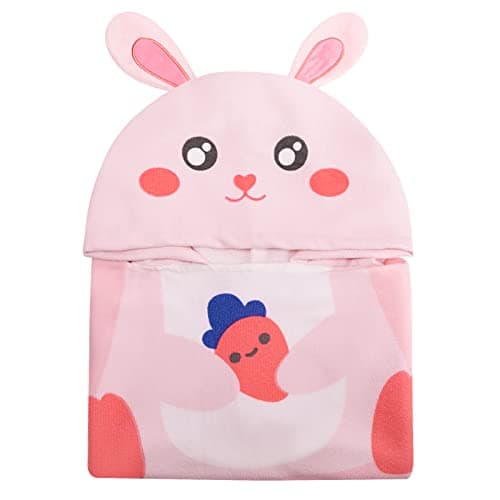 Bebamour Baby Hooded Towels Wearable Hooded Towel for Boys Girls Absorbent Hooded Towel for Toddlers, 25"x 23", 0-6 Years, Rabbit — view 3