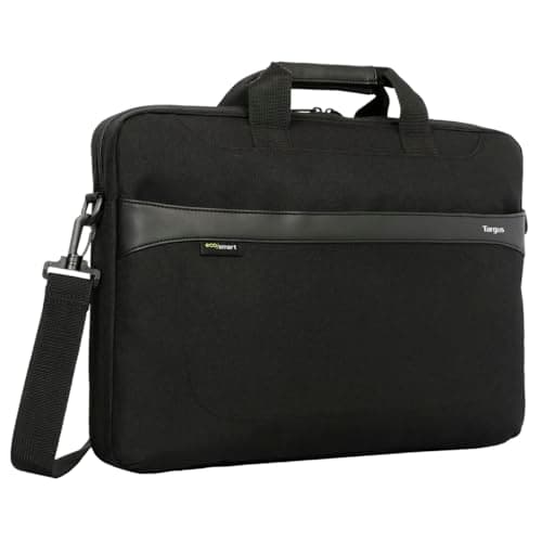 Targus GeoLite Advanced Laptop Briefcase – 16” & 17.3” Sizes – Lightweight, Durable & Water-Resistant Topload Case with Adjustable/Removable Shoulder Strap – Black — view 2