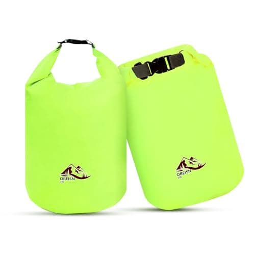 OBEISN 2Pcs 20L Dry Bags Waterproof Set, Lightweight Waterproof Dry Bags, Ultimate Dry Sack, Waterproof Bag, Rucksack Liner, Canoe Sack, Stuff Sacks for Kayaking Rafting Boating Hiking Camping Travel