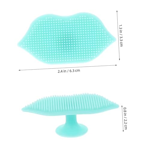 UTHCLO 3pcs Silicone Cleansing Brush Scrubber Cleaning Brushes Scalp Scrub Massager Silicone Bath Brush Soft Face Brush Shower Dandruff Brush Lip Scrub Exfoliator Foot Cleaner — view 2