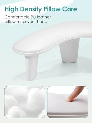 Nail Arm Rest Hand Pillow: U-Shape Manicure PU Leather Hand Rest for Salon — view 3