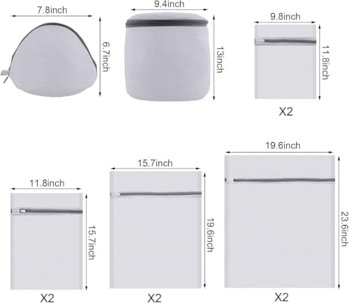 10 Pack Mesh Laundry Bags for Washing Machine, Wash Bags for Delicates — view 4