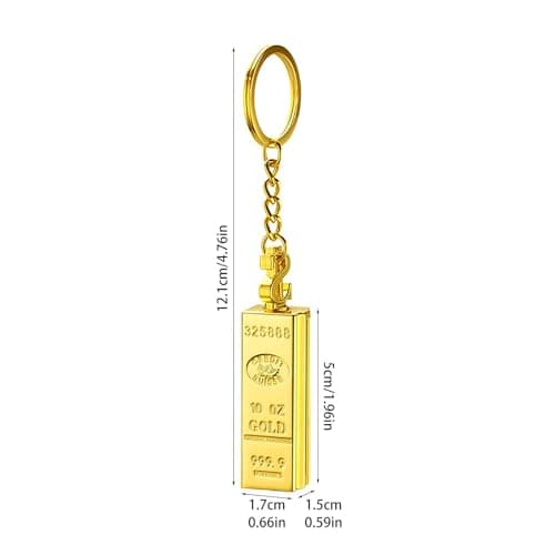 Rechargeable LED Keychain Torch 1 Emergency Camping Light Compact Portable Outdoor Flashlight for Travel (Gold, One Size) — view 6