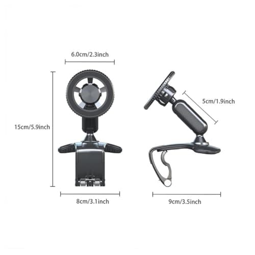 Mobile Phone Holder for Car Adjustable Non-Slip Magnetic Clip Stand — view 6