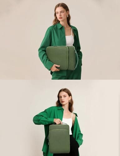 HYZUO 13 Inch Laptop Bag Sleeve Case for MacBook Air 13 M5, Grass Green — view 2